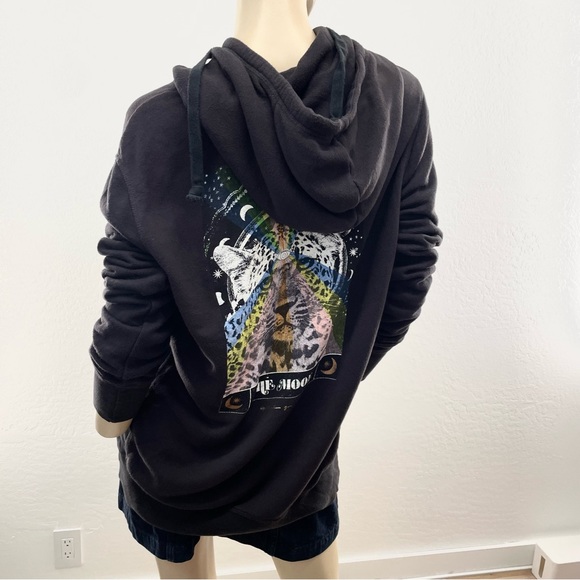 Spiritual Gangster- Black 'You Are A Force' Leopard Hoodie- S - Picture 7 of 16